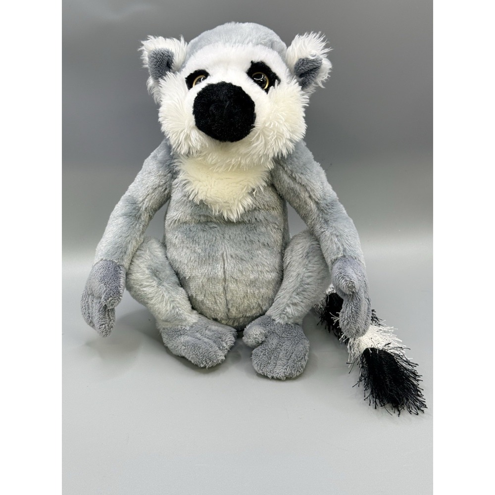 Webkinz Ring-Tailed Lemur Plush Stuffed Animal Grey Striped Tail HS114